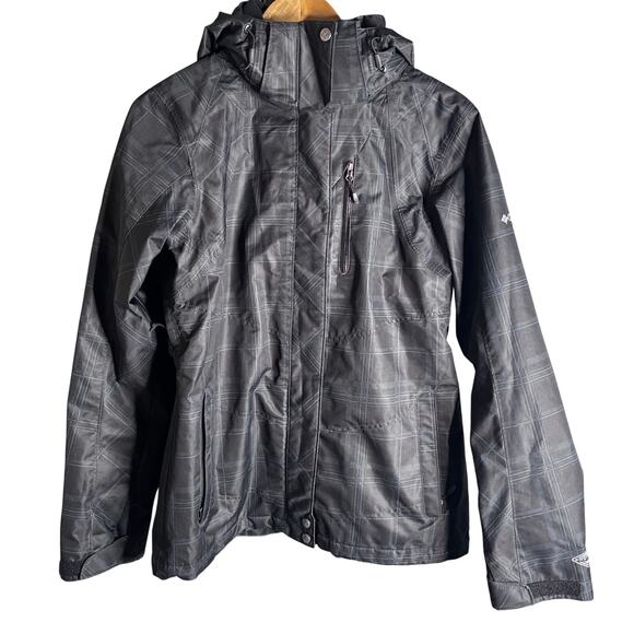 Columbia Omni Tech Interchange Jacket Plaid Black Size M - Picture 2 of 4